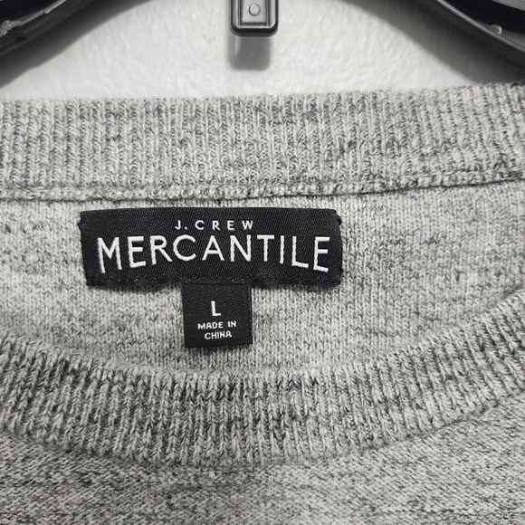 J.crew mercantile men's pullover crew neck sweater size large gray - Picture 3 of 7